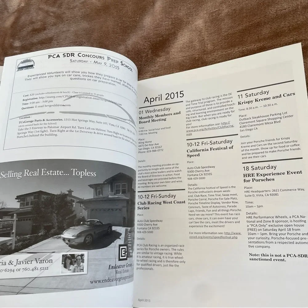 Windblown Witness magazine Porsche Club of California April 2015